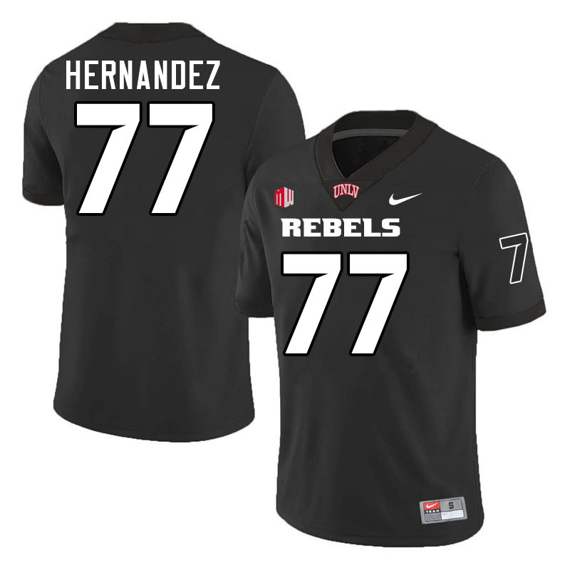 #77 Daniel Hernandez UNLV Rebels College Football Jersey Stitched-Black